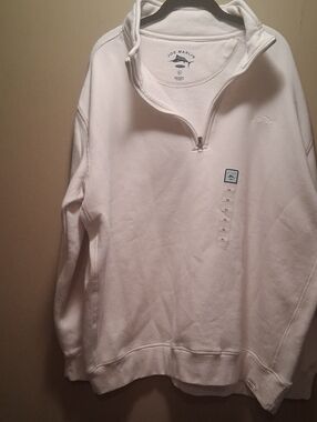 Joe Marlin Ivory Quarter-Zip Pullover Xl
